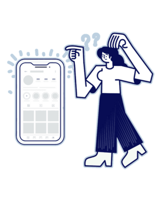 Flat illustration of an algorithmically confused