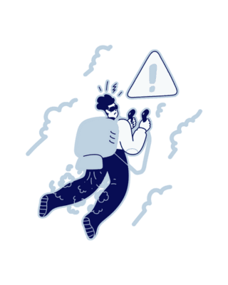 Flat illustration of a ghosted talent