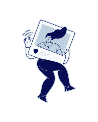 Flat illustration of a strategy-stuck social pro